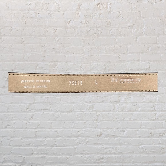 NYGARD Ladies Serpent Print Belt - Dark Brown - Size Large - Picture 3 of 5